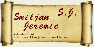 Smiljan Jeremić vizit kartica
